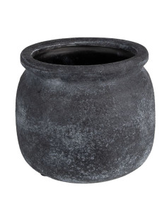 MACETERO CERAMICA GRIS