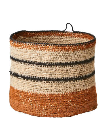 CESTA MADIBA NARANJA NATURAL Y NEGRO