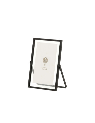 PORTAFOTOS METAL NEGRO 10x15 CM