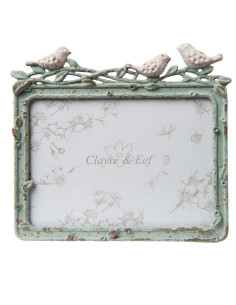 MARCO HIERRO VERDE CON PAJAROS