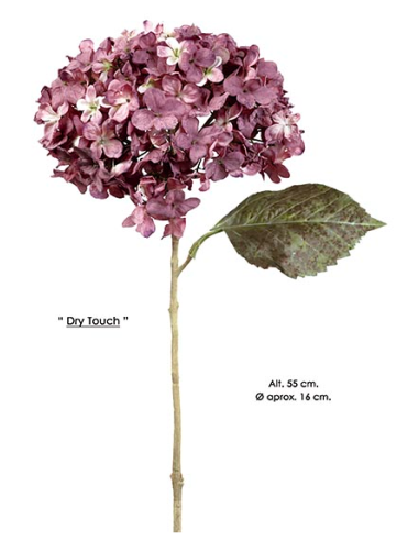 FLOR HORTENSIA MALVA 55 CM