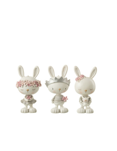 FIGURA CONEJOS CON CORONA