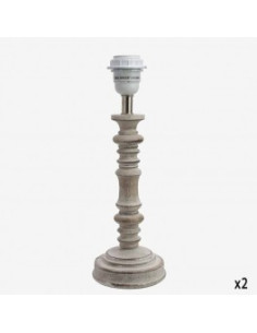 PEANA LAMPARA TORNEADA BLANCA