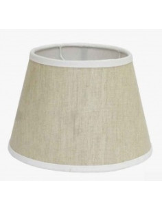 PANTALLA OVAL LINO Ø20 CM