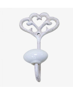 PERCHA CORAZON BLANCA