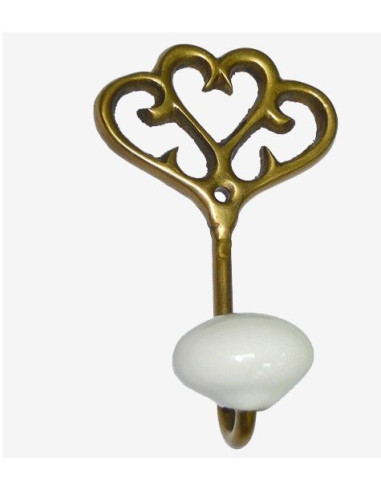 PERCHA CORAZON DORADA