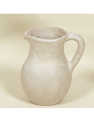 JARRA PAPEL MACHE BLANCO 18X16 CM