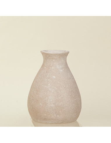 JARRON PAPEL MACHE BLANCO Ø22X28 CM