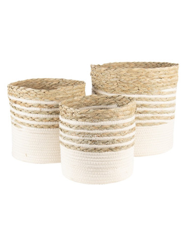 CESTOS SEAGRASS BLANCO Y BEIGE