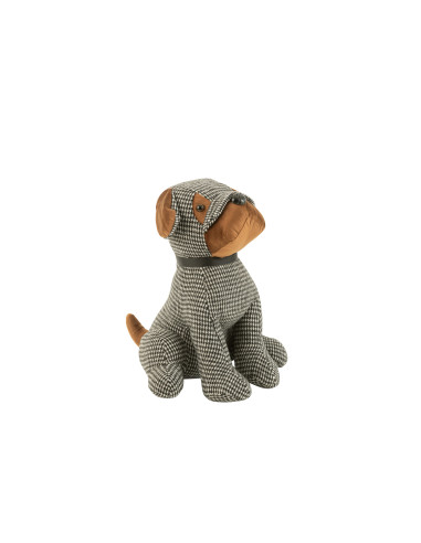 SUJETAPUERTA PERRO CUADROS NEGRO Y...