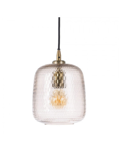 LAMPARA TECHO CRISTAL Y METAL