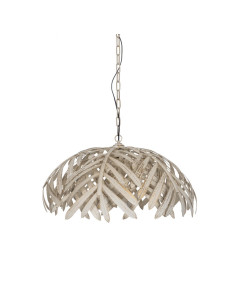 LAMPARA TECHO HOJAS BLANCAS