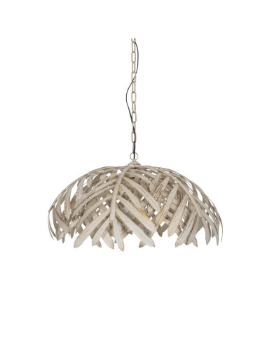 LAMPARA TECHO HOJAS BLANCAS