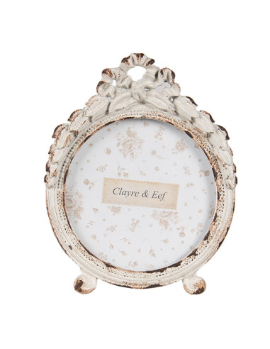 MARCO FOTOS HIERRO BLANCO REDONDO