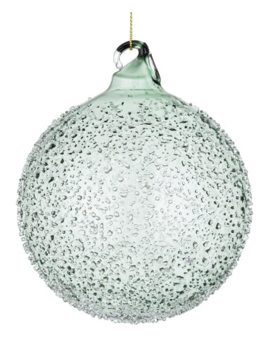 ESFERA SATURNO VIDRIO VERDE Ø15 cm