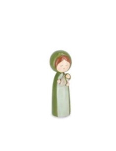 FIGURITA VIRGEN MARIA VERDE