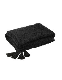 MANTA PLAID ALGODÓN NEGRO