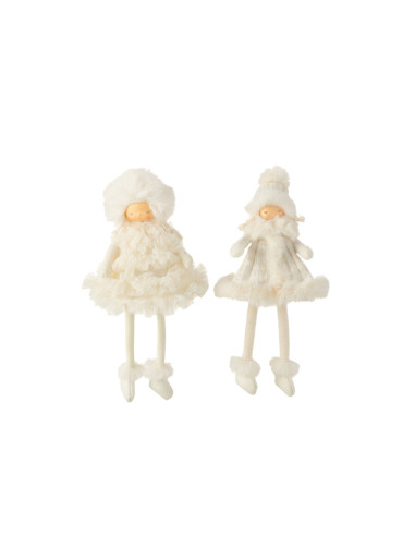 NIÑA SENTADA PIELTEXTIL BLANCO