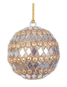 BOLA ALLURE ORO Y PLATA Ø7 CM