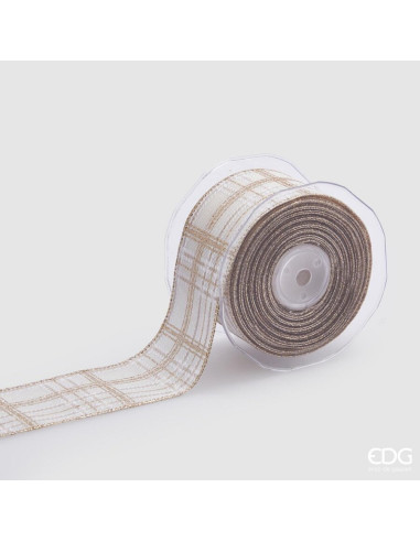 CINTA TARTÁN DORADA