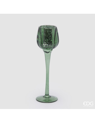 CALIZ CANDELABRO VERDE 27CM