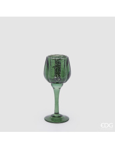 CALIZ CANDELABRO VERDE 19CM