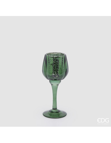 CALIZ CANDELABRO VERDE 19CM