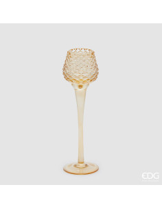 CALIZ CANDELABRO AMBAR 27CM