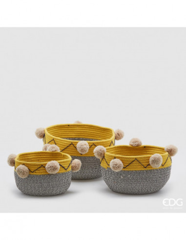 SET DE 3 CESTAS ALGODÓN