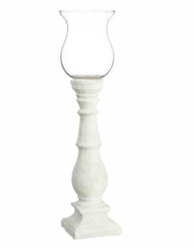 CANDELABRO CEMENTO BLANCO S
