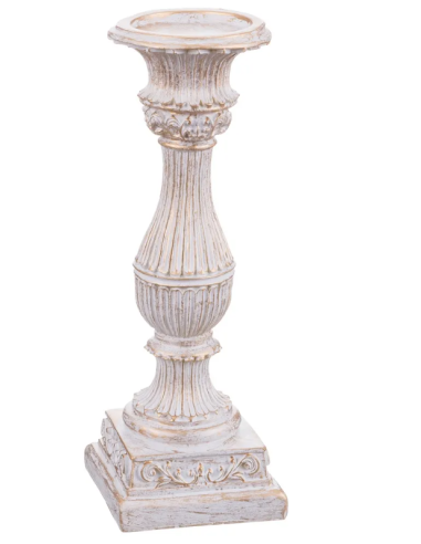 CANDELABRO RESINA BLANCO L