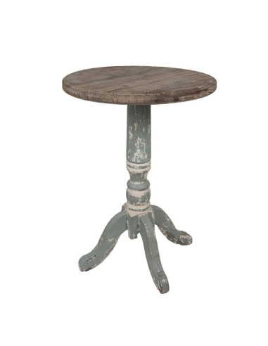 MESITA AUXILIAR MADERA GRIS Y MARRON