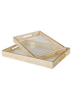 SET 2 BANDEJAS CRISTAL