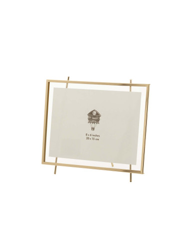 PORTAFOTOS METAL DORADO 20x15 CM
