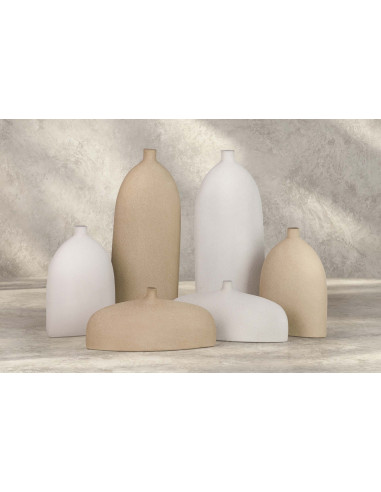 JARRÓN CERAMICA GRIS 24x10x33 CM