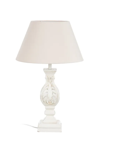 LÁMPARA MESA BLANCO ROZADO