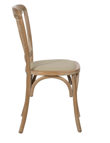 SILLA NATURAL-BEIGE TEJIDO-MADERA