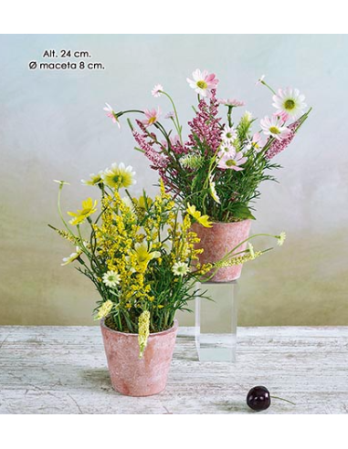 MACETA MARGARITA AMARILLA