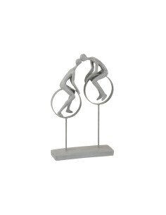 FIGURA PAREJA RESINA GRIS