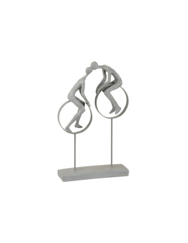 FIGURA PAREJA RESINA GRIS