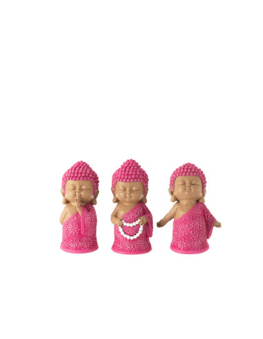 FIGURA MONJE CON CADENA ROSA