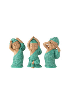 MONJE DIVERTIDO RESINA AZUL