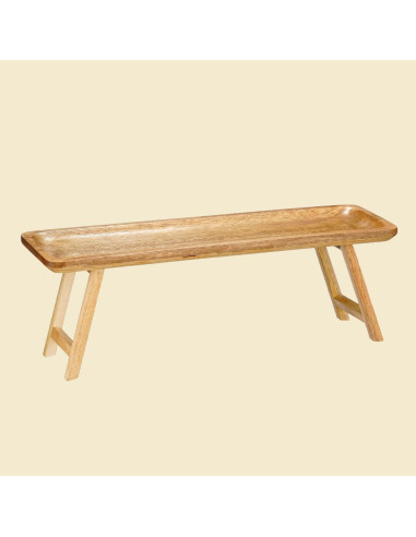 BANDEJA CON PATAS MARRON L