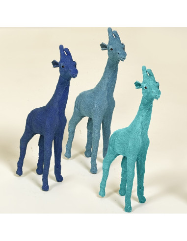 FIGURA JIRAFAS AZULES 43 CM