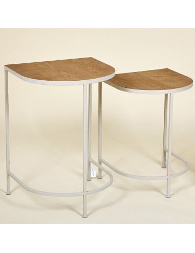 MESAS AUXILIARES METAL Y MADERA
