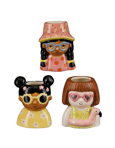 MACETEROS CHICAS CON GAFAS