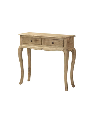 CONSOLA 2 CAJONES MADERA MINDI