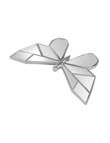 FIGURA MARIPOSA ESPEJO PLATEADO
