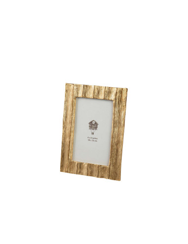 PORTAFOTOS RESINA DORADO 10x15 CM