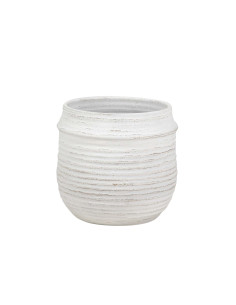 MACETERO CERAMICA BLANCO